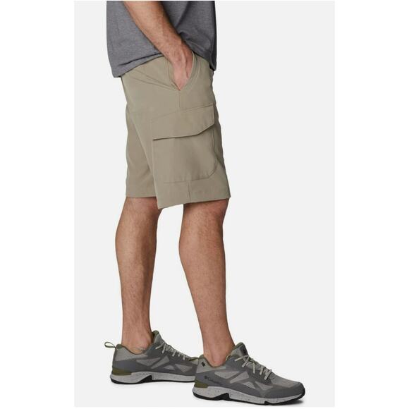 Columbia Mens Eaglecrest 10" Performance Cargo Shorts Tusk Brown Size 36 New UPF - Picture 3 of 13
